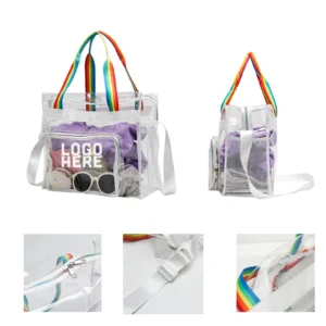 large capacity waterproof clear gym & concert tote bag