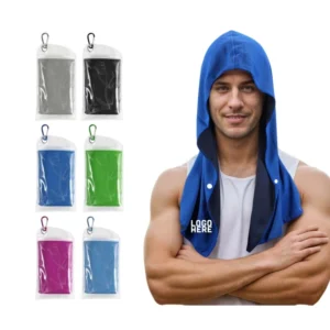 lightweight sport cooling hoodie towel