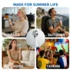 soccer design portable handheld fan w/ice pad