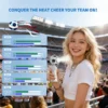 soccer design portable handheld fan w/ice pad