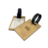 natural bamboo luggage tag w/secure strap natural bamboo luggage tag w/secure strap