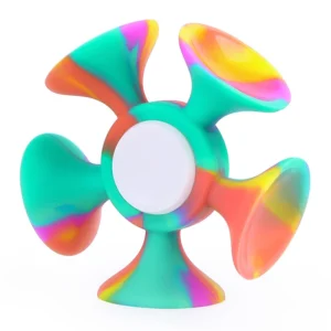 colorful silicone sucker gyroscope rotating toy dart