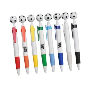 Soccer Top Ballpoint Pen W/Textured Grip Soccer Top Ballpoint Pen W/Textured Grip