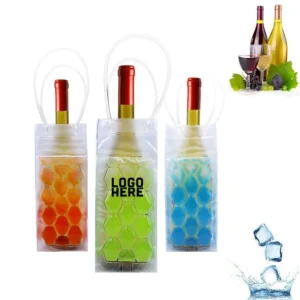 reusable gel wine cooler bag w/handle