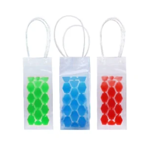 reusable gel wine cooler bag w/handle