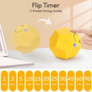 12-Sided Flip Gravity Time Manager Cube