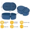 bpa free silicone dual compartment snack container