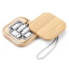 Square Bamboo Multi-Function Data Cable Storage Box