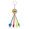 bamboo charging cable w/key chain