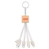 bamboo charging cable w/key chain