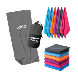64*32'' beach towel w/mesh pouch