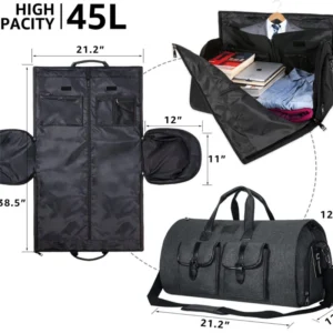 convertible garment bag w/shoulder strap convertible garment bag w/shoulder strap