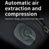 automatic vacuum compression storage bag with built in air pump
