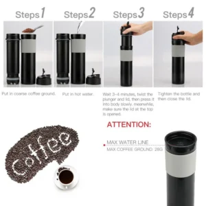 portable coffee press tumbler