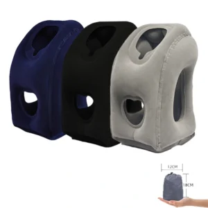inflatable travel neck pillow with arm holes
