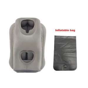 inflatable travel neck pillow with arm holes