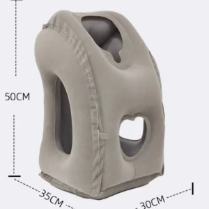 inflatable travel neck pillow with arm holes