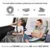 2 in 1 travel pillow & blanket