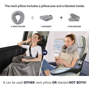 2 in 1 travel pillow & blanket