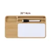 Bamboo Desk Organizer with 15W Wireless Charger & Dry-Erase Whiteboard