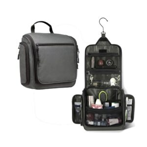 large capacity hanging toiletry bag with wet/dry separation
