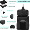 hanging mesh shower caddy with phone pocket