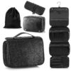 multi functional detachable leather toiletry bag