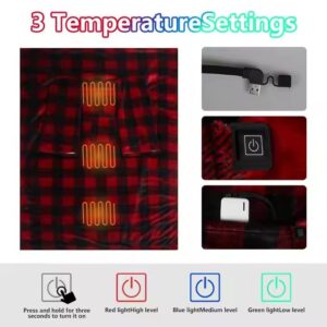 Wearable Heated Sherpa Blanket with Sleeves