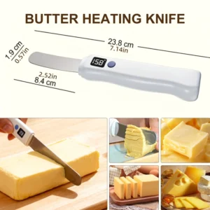 heated butter spreader knife with digital display