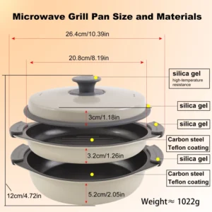 non stick microwave grill and cookware set