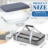 glass baking dish set with insulated carry tote
