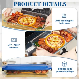 glass baking dish set with insulated carry tote