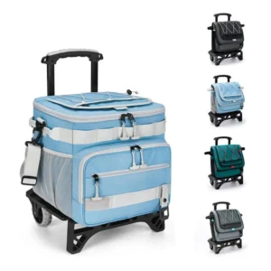 28l foldable wheeled insulated cooler tote