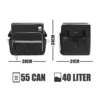 40l foldable wheeled insulated cooler bag