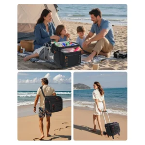 60 can wheeled leakproof insulated cooler bag