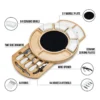 bamboo stand dry food cereal dispenser with airtight lid