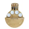 round bamboo cheese board set