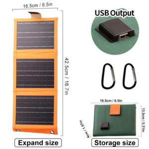 3 fold portable solar panel charger with usb output