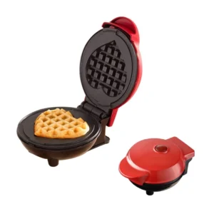 mini waffle maker with heart shaped plate