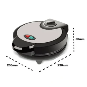 heart waffle maker with stainless steel housing