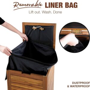 90l acacia wood laundry hamper with removable liner 90l acacia wood laundry hamper with removable liner