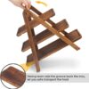 foldable 3 tier acacia wood tiered serving stand