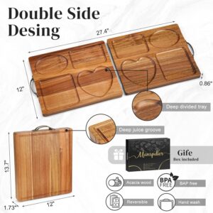 foldable acacia wood double sided charcuterie & cutting board foldable acacia wood double sided charcuterie & cutting board