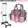 detachable wheeled cleaning caddy tote bag