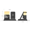 6 in 1 foldable wireless charging station with light & alarm clock