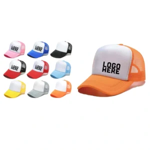 baseball cap with two tone style and mesh back