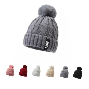 pom pom knit hat