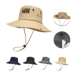 wide brim bucket hat
