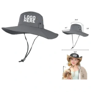outdoor large brimmed foldable denim bucket hat