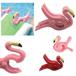 beach flamingo shaped towel clip